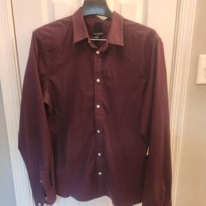 H&M Maroon Casual Button Down Shirt